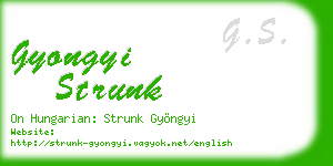 gyongyi strunk business card